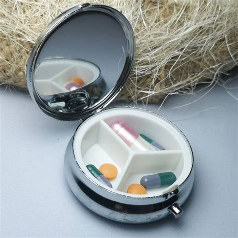 pretty metal pill box|pretty pill boxes for women.